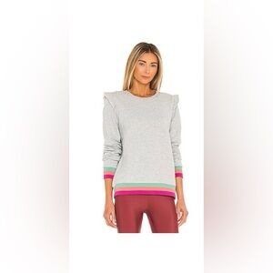 The Upside Frill Bondi Crew Sweatshirt Grey Marle Size L